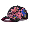 Women Butterflies Flower Embroidery Caps Women Casual Snapback Cap-Women's Caps-Arimonz-Black-Arimonz