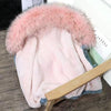 Women Denim Fur Hooded Coat Casual Jackets Single Breasted Outwear-Fuzzy Jackets-Arimonz-Arimonz