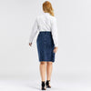 Women Denim Skirt High Flexibility Slim Fit Dress Casual Woven Skirt-Denim Skirts-Arimonz-Arimonz