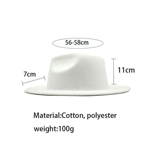 Women Felt Hat Fedoras Brim Hats For Women British Style Vintage Hats-Hats-Arimonz-Arimonz