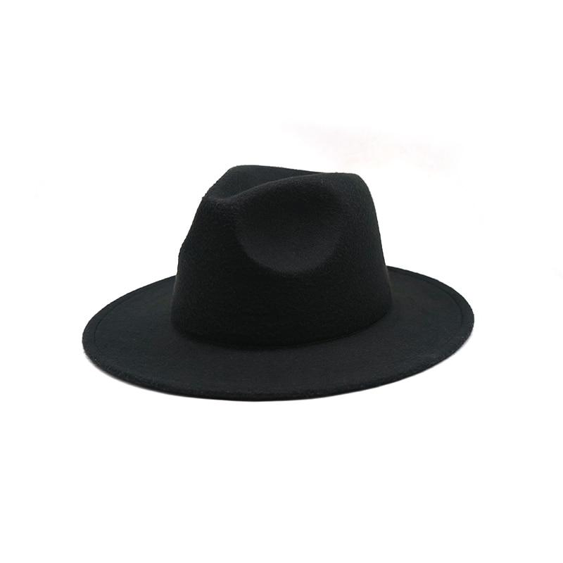 Women Felt Hat Fedoras Brim Hats For Women British Style Vintage Hats-Hats-Arimonz-Arimonz