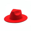 Women Felt Hat Fedoras Brim Hats For Women British Style Vintage Hats-Hats-Arimonz-Bright Red-Arimonz