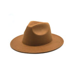 Women Felt Hat Fedoras Brim Hats For Women British Style Vintage Hats-Hats-Arimonz-Brown-Arimonz