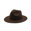 Women Felt Hat Fedoras Brim Hats For Women British Style Vintage Hats-Hats-Arimonz-Dark Brown-Arimonz