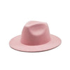 Women Felt Hat Fedoras Brim Hats For Women British Style Vintage Hats-Hats-Arimonz-Pink-Arimonz