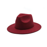 Women Felt Hat Fedoras Brim Hats For Women British Style Vintage Hats-Hats-Arimonz-Red-Arimonz