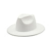 Women Felt Hat Fedoras Brim Hats For Women British Style Vintage Hats-Hats-Arimonz-White-Arimonz