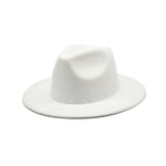 Women Felt Hat Fedoras Brim Hats For Women British Style Vintage Hats-Hats-Arimonz-White-Arimonz