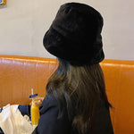 Women Felt Hat Winter Fedora Bucket Hat Women Classic Bucket Hat-Winter Hats-Arimonz-Arimonz