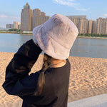 Women Felt Hat Winter Fedora Bucket Hat Women Classic Bucket Hat-Winter Hats-Arimonz-Arimonz