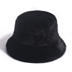 Women Felt Hat Winter Fedora Bucket Hat Women Classic Bucket Hat-Winter Hats-Arimonz-black-Arimonz