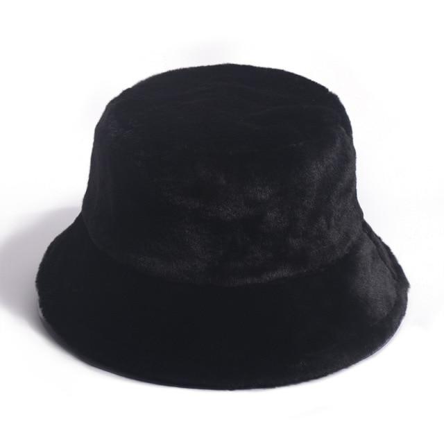 Women Felt Hat Winter Fedora Bucket Hat Women Classic Bucket Hat-Winter Hats-Arimonz-black-Arimonz