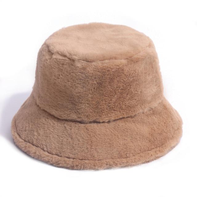 Women Felt Hat Winter Fedora Bucket Hat Women Classic Bucket Hat-Winter Hats-Arimonz-khaki-Arimonz