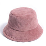 Women Felt Hat Winter Fedora Bucket Hat Women Classic Bucket Hat-Winter Hats-Arimonz-pink-Arimonz