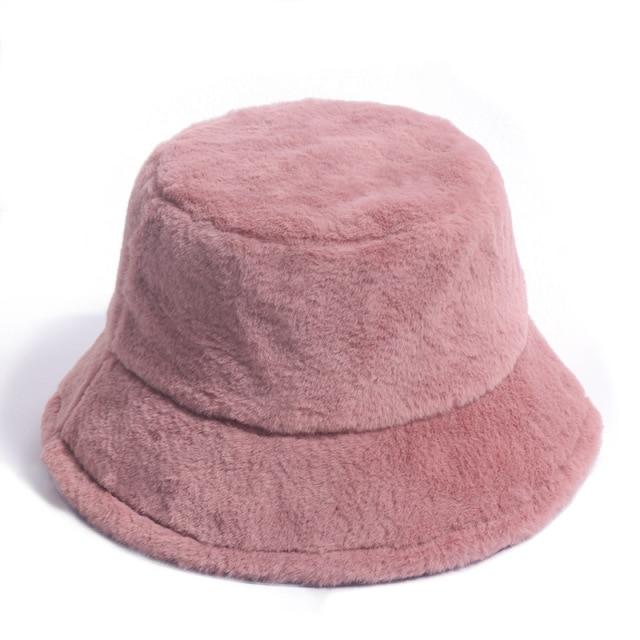 Women Felt Hat Winter Fedora Bucket Hat Women Classic Bucket Hat-Winter Hats-Arimonz-pink-Arimonz