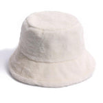 Women Felt Hat Winter Fedora Bucket Hat Women Classic Bucket Hat-Winter Hats-Arimonz-white-Arimonz