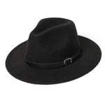 Women Felt Hat Winter Fedora Hat Women Felt Hats for Women-Winter Hats-Arimonz-Black-54cm/21.25inches Child-Arimonz