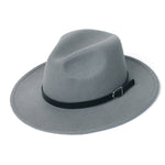 Women Felt Hat Winter Fedora Hat Women Felt Hats for Women-Winter Hats-Arimonz-Grey-54cm/21.25inches Child-Arimonz