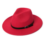 Women Felt Hat Winter Fedora Hat Women Felt Hats for Women-Winter Hats-Arimonz-Red-54cm/21.25inches Child-Arimonz