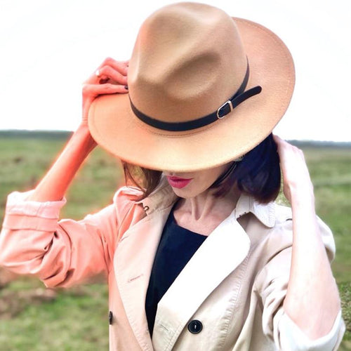 Women Felt Hat Winter Fedora Hat Women Felt Hats for Women-Winter Hats-Arimonz-Arimonz