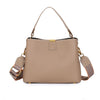 Women Genuine Leather Bag Bucket Handbag Lady Casual Shoulder Bag-Handbags-Arimonz-grey-Arimonz