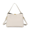 Women Genuine Leather Bag Bucket Handbag Lady Casual Shoulder Bag-Handbags-Arimonz-white-Arimonz