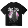 Women Gothic Funny Print Cat T-shirt Streetwear Short Sleeve Tee Top-Tee-Arimonz-black-XS-Arimonz