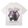 Women Gothic Funny Print Cat T-shirt Streetwear Short Sleeve Tee Top-Tee-Arimonz-white-XS-Arimonz