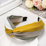 Women Hairband Wide Side Headband Cross Knot Classic Striped Headwear-Hair Accessories-Arimonz-Arimonz