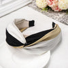 Women Hairband Wide Side Headband Cross Knot Classic Striped Headwear-Hair Accessories-Arimonz-black hairband-Arimonz