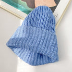 Women Hat Knitted Winter Warm Cap Female Knitting Multicolor Big Hat-Hats-Arimonz-Blue-Arimonz