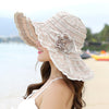 Women Hat Style Flower Packable Large Wide Brim Hat Adjustable Hat-Summer Hats-Arimonz-Arimonz