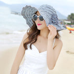Women Hat Style Flower Packable Large Wide Brim Hat Adjustable Hat-Summer Hats-Arimonz-Arimonz