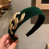 Women Headband Alloy Chain Hairband Wide Side Vintage Hair Accessory-Hair Accessories-Arimonz-Arimonz
