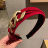 Women Headband Alloy Chain Hairband Wide Side Vintage Hair Accessory-Hair Accessories-Arimonz-Arimonz