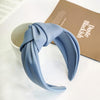 Women Headband Wide Side Hairband Center Knot Hair Accessory-Hair Accessories-Arimonz-Blue-Arimonz