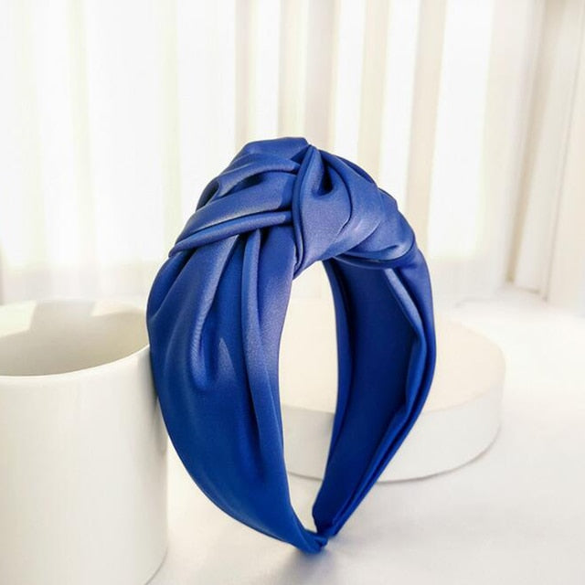 Women Headband Wide Side Hairband Center Knot Hair Accessory-Hair Accessories-Arimonz-Dark green-Arimonz