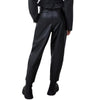 Women High Waist Black Faux Leather Pants Loose Pencil Elegant Trouser-Pants-Arimonz-Arimonz