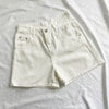 Women High Waisted Denim Jean Black White Solid Cotton Zipper Fly-Denim Shorts-Arimonz-Arimonz