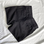 Women High Waisted Denim Jean Black White Solid Cotton Zipper Fly-Denim Shorts-Arimonz-Arimonz