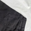 Women High Waisted Denim Jean Black White Solid Cotton Zipper Fly-Denim Shorts-Arimonz-Arimonz