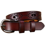 Women Hollows Genuine Leather Belt Woman For Jeans Pin Buckle Belts-Women's Belts-Arimonz-Arimonz