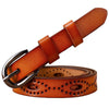 Women Hollows Genuine Leather Belt Woman For Jeans Pin Buckle Belts-Women's Belts-Arimonz-Arimonz