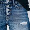 Women Jeans Blue Hight Waist Casual Ripped Streetwear Pant Jeans-Skinny Jeans-Arimonz-Arimonz