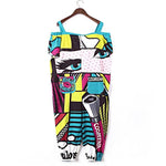 Women Jumpsuit Hip Hop Overalls Romper Print Loose Harem Pants Romper-Casual Jumpsuits & Rompers-Arimonz-Green-Arimonz