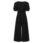 Women Jumpsuits Lace Up Irregular Overalls Casual Short Sleeve Romper-Casual Jumpsuits & Rompers-Arimonz-Arimonz