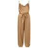 Women Jumpsuits Lace Up Irregular Overalls Casual Short Sleeve Romper-Casual Jumpsuits & Rompers-Arimonz-S-B Khaki-Arimonz