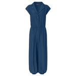 Women Jumpsuits Lace Up Irregular Overalls Casual Short Sleeve Romper-Casual Jumpsuits & Rompers-Arimonz-S-C Blue-Arimonz