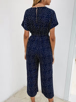Women Jumpsuits Rompers Casual Print V-neck Pocket Overalls Jumpsuit-Night Out Jumpsuits & Rompers-Arimonz-Arimonz