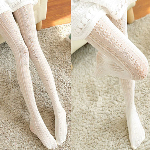 Women Lace Tights Hollow Out Female Silk Stocking Thin Women Pantyhose-Socks & Tights-Arimonz-Arimonz